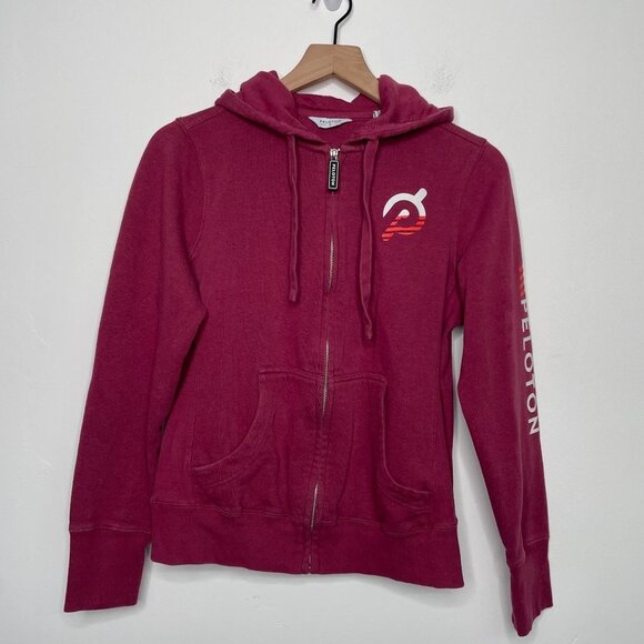 Peloton Womens Zip‎ Up Sweatshirt Hoodie Size Small Spin Cycling - Picture 1 of 7